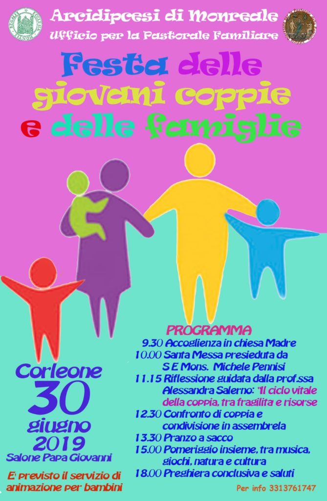 locandina della Festa delle Giovani Coppie e delle Famiglie